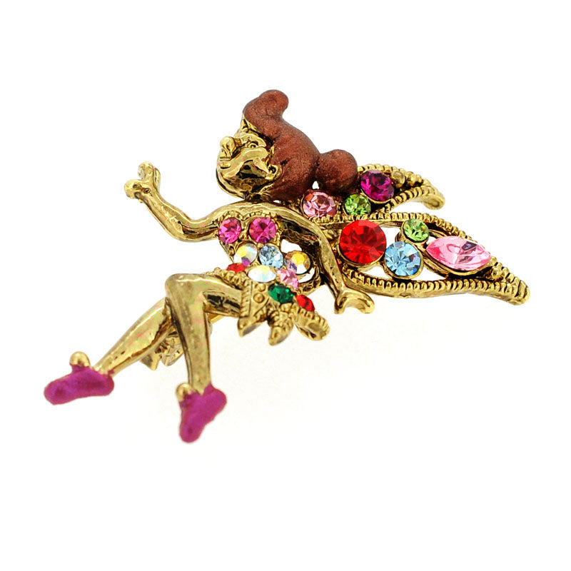 Multicolored Fairy Pin Brooch