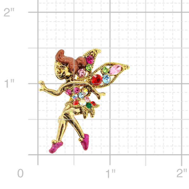 Multicolored Fairy Pin Brooch