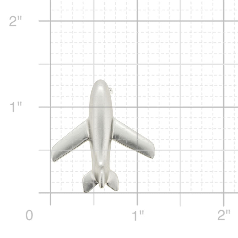 Silver Airplane Pin Brooch