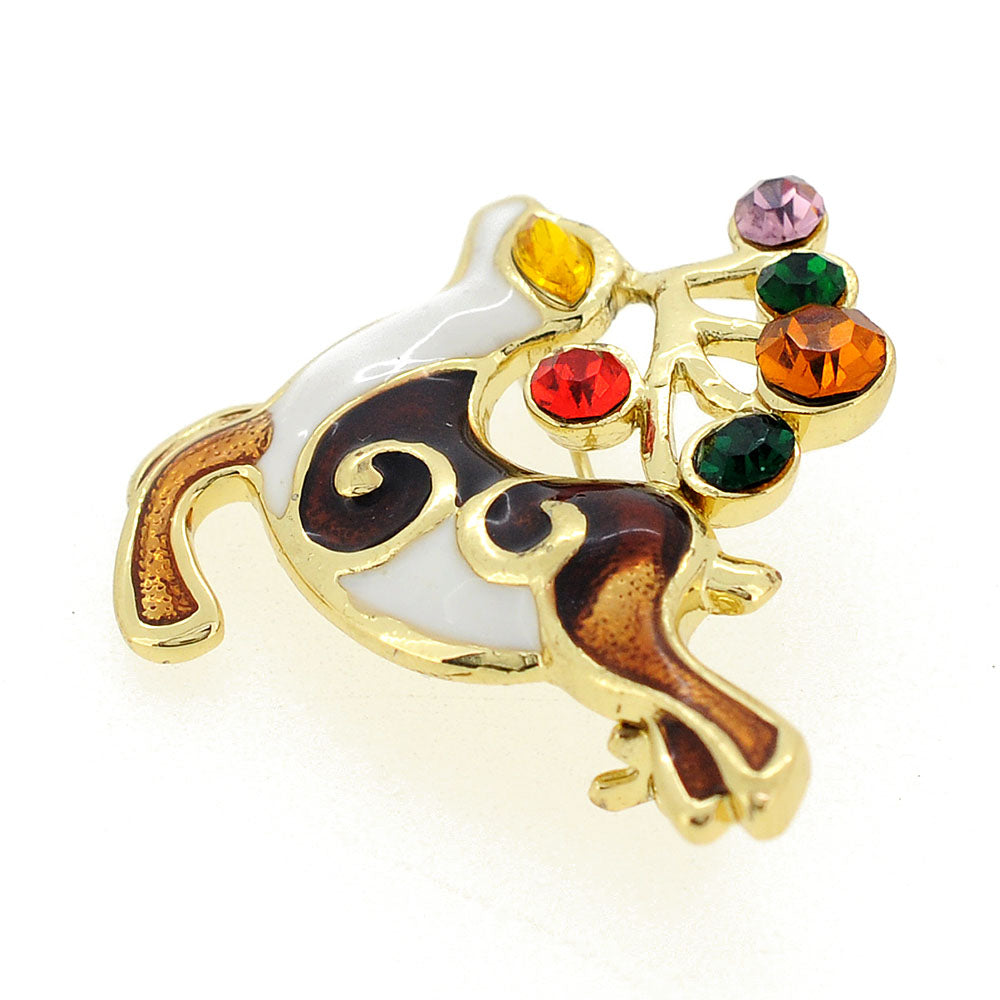 Christmas Reindeer Crystal Pin brooch