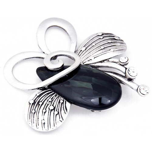 Silver Abstract Bug Pin