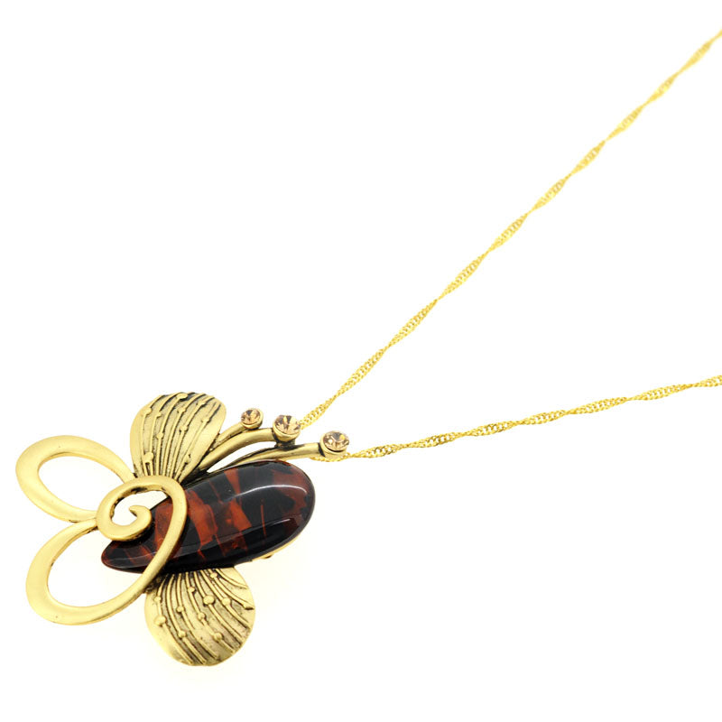 Golden Abstract Bug Pin