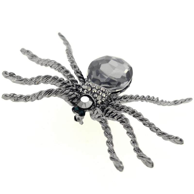 Black Spider Pin Brooch