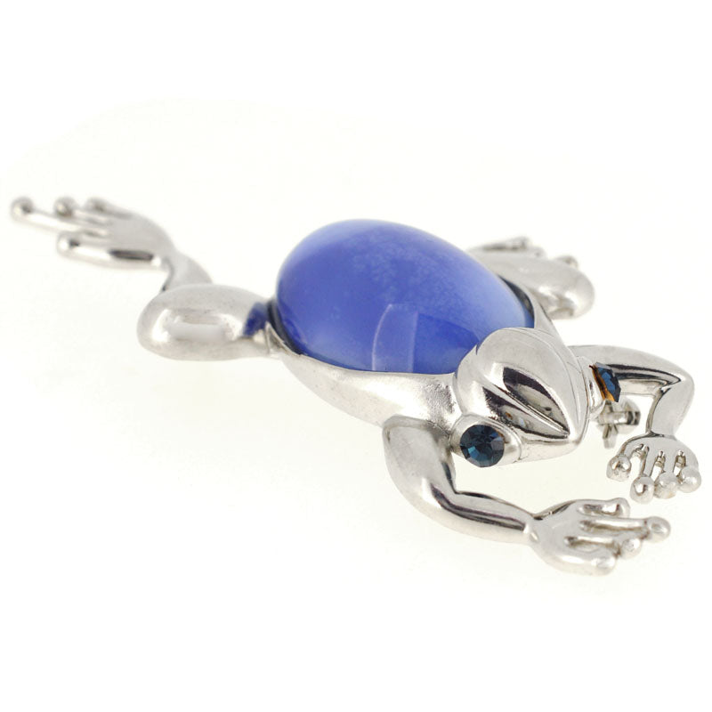Blue Belly Frog Pin Brooch