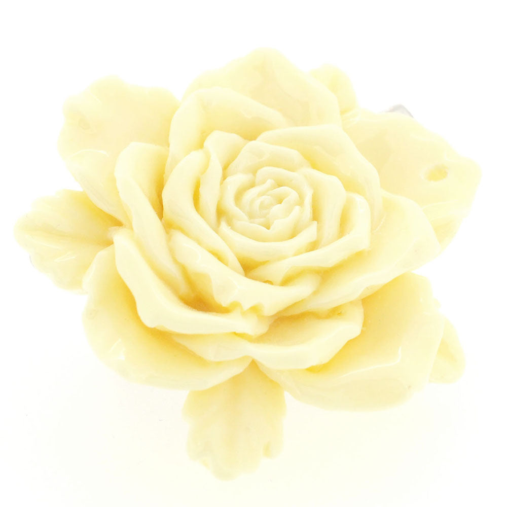 White Camellia Flower Pin Brooch Pendant and Hair clips