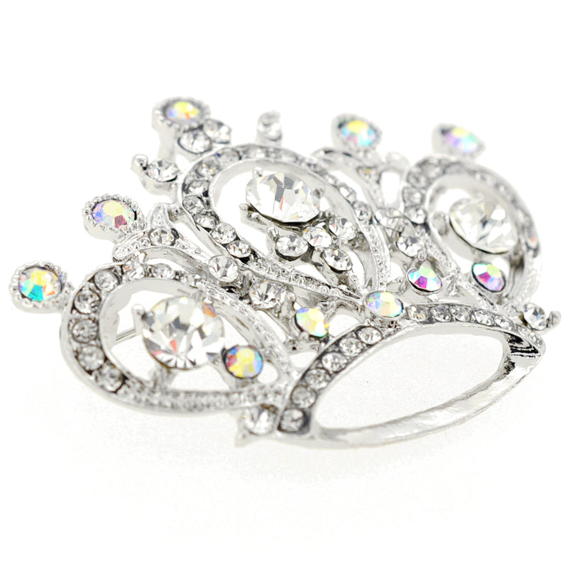 Crystal Crown Pin Brooch and Pendant