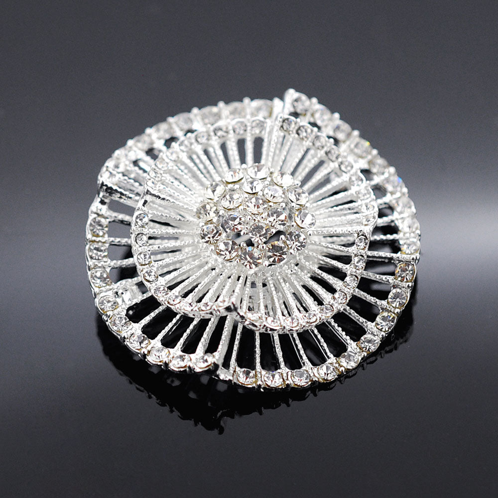 Crystal Flower Wedding Pin