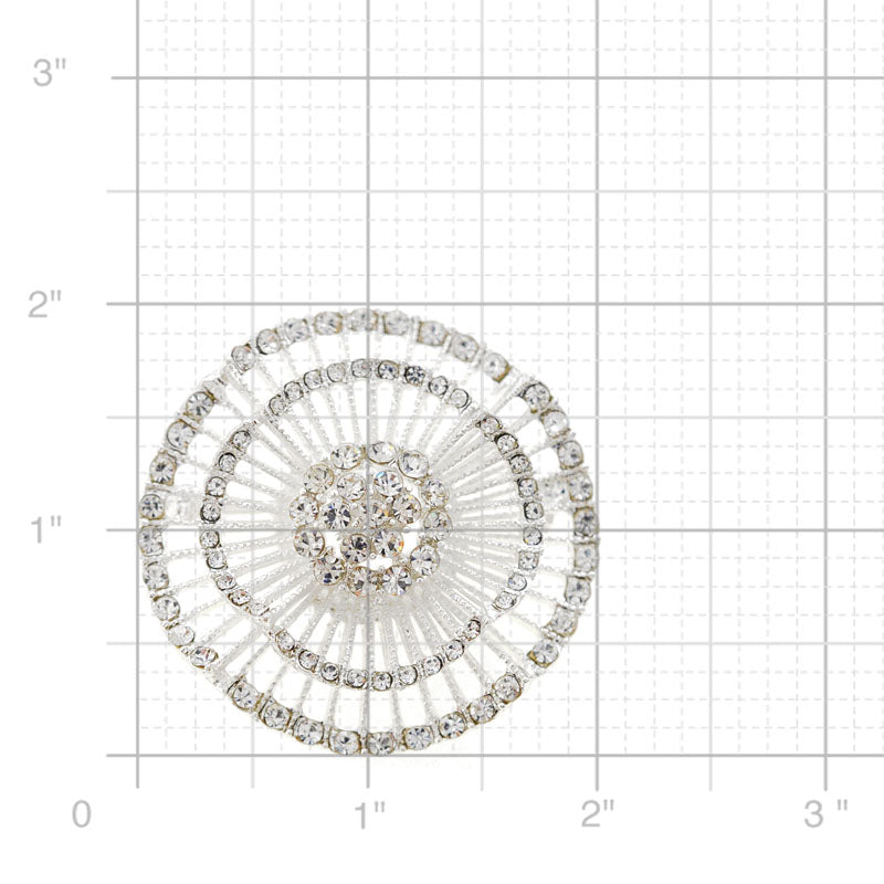 Crystal Flower Wedding Pin