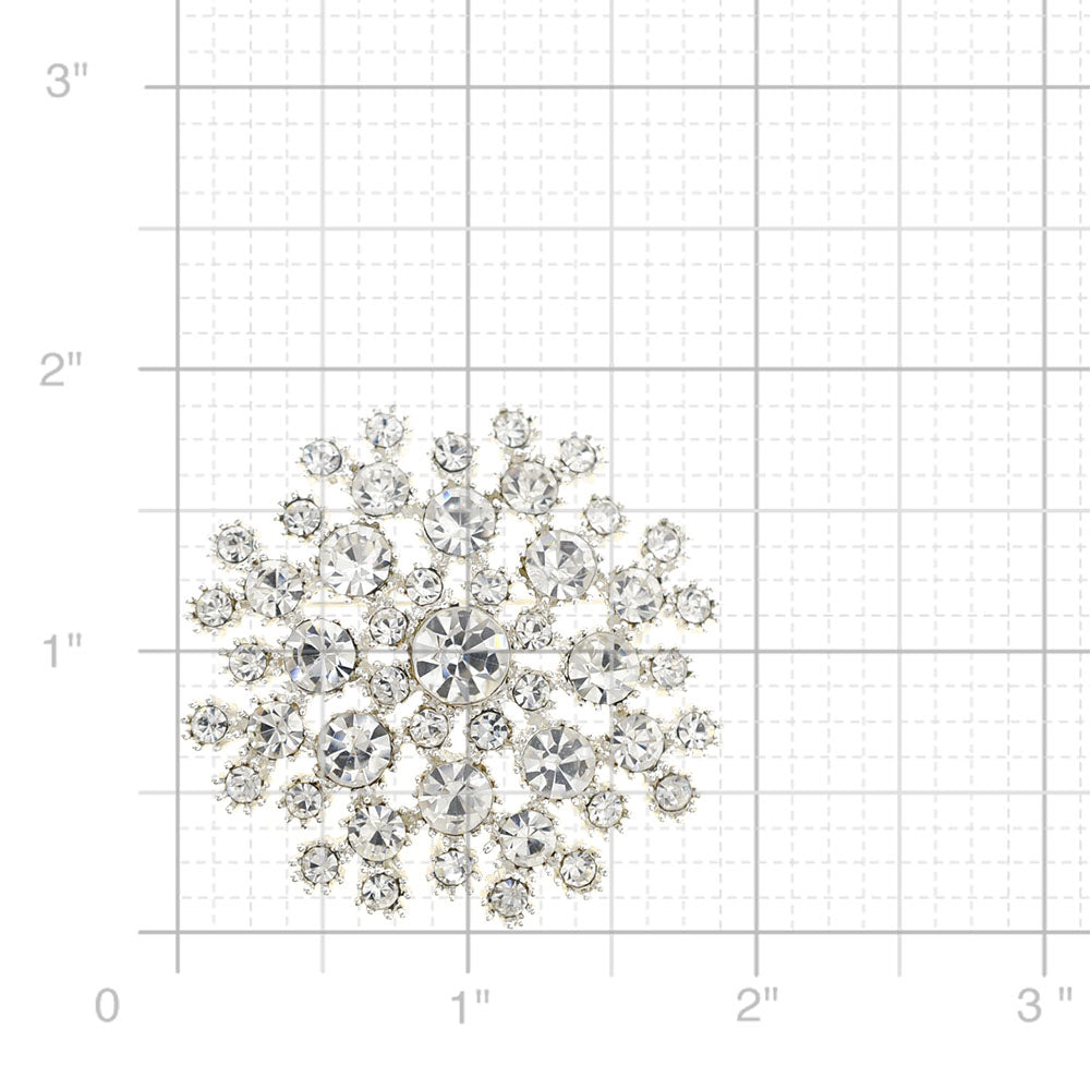 Crystal Flower Wedding Pin