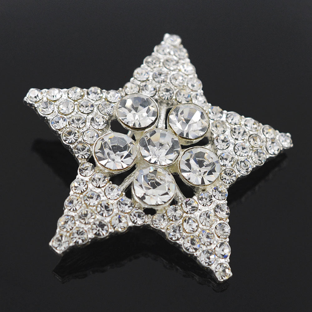 Crystal Star Wedding Pin