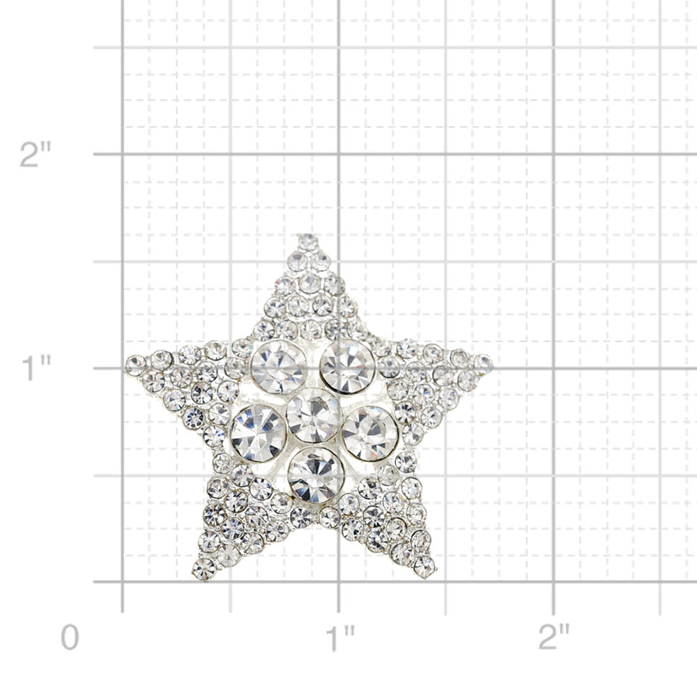 Crystal Star Wedding Pin