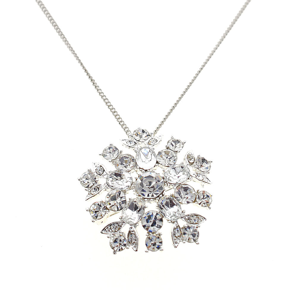 Crystal Flower Wedding Pin