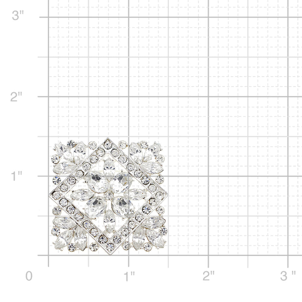 Crystal Flower Wedding Pin And Pendant