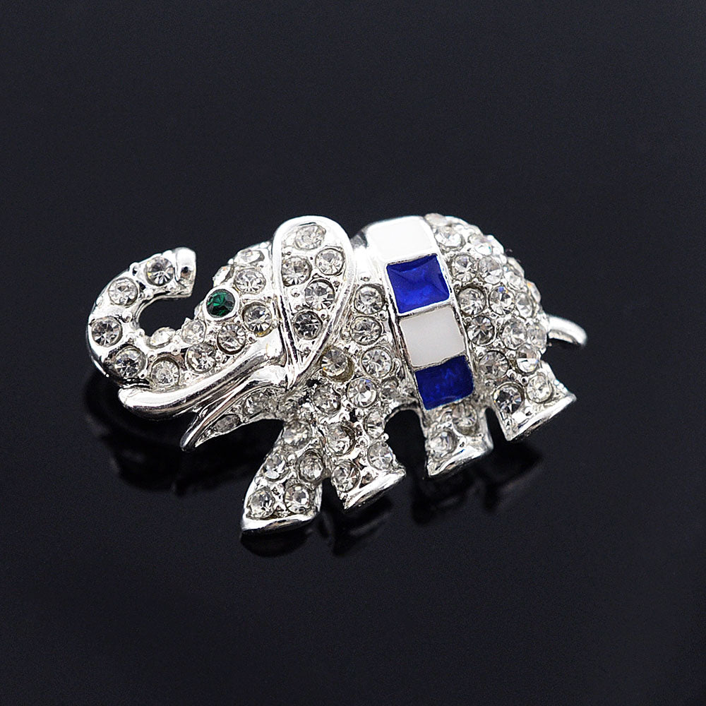 Crystal Elephant Pin