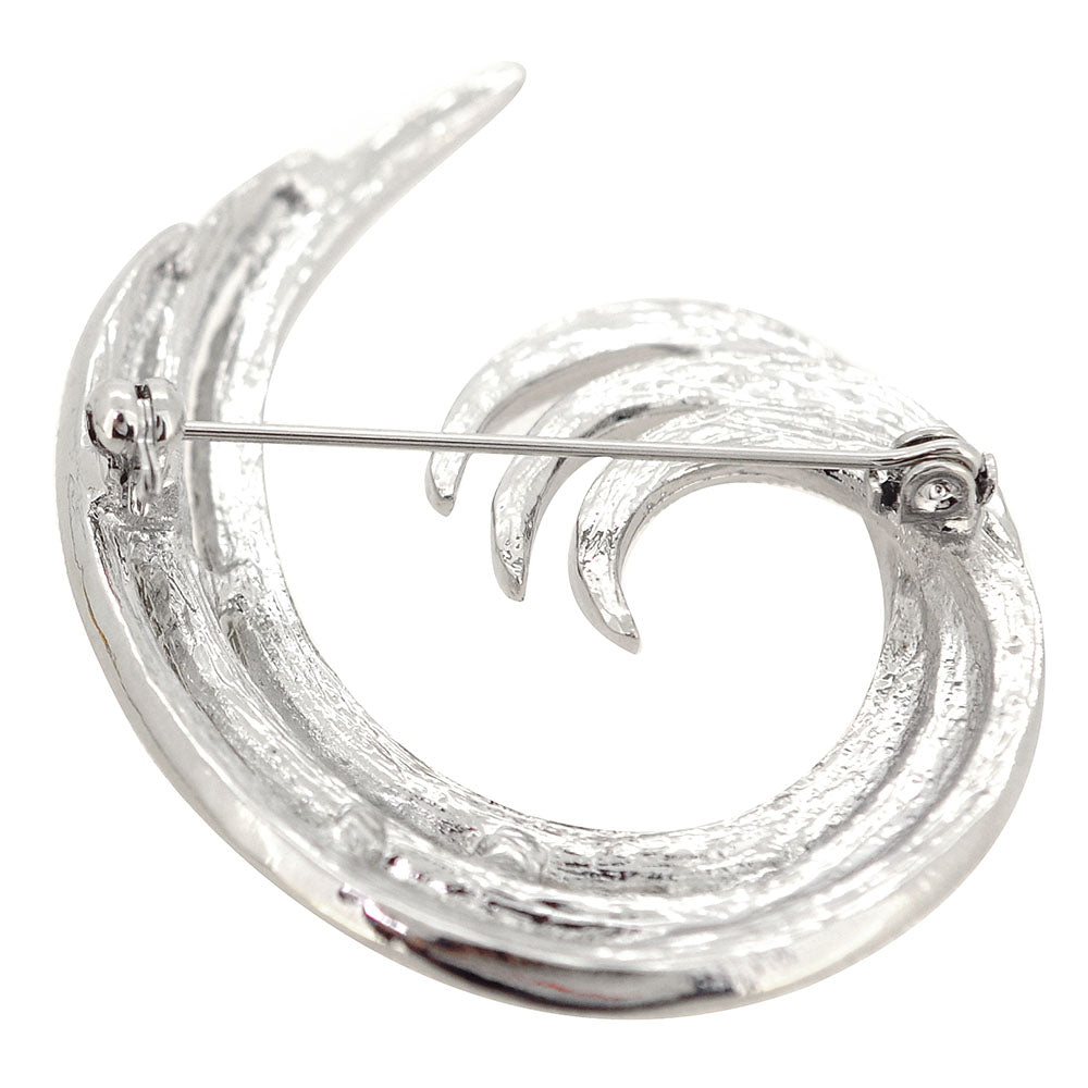 Pink Swirl Design Pin Brooch