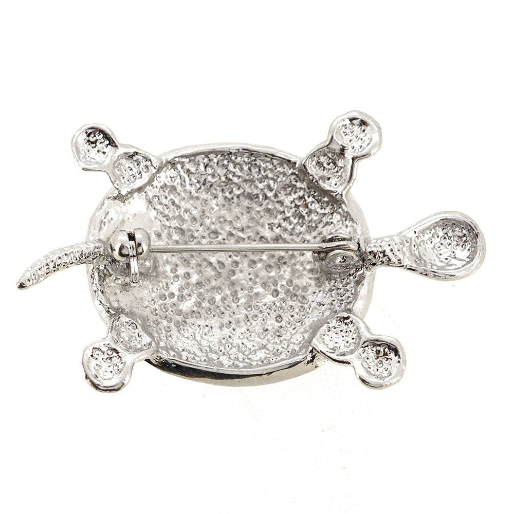 White Turtle Pin Brooch