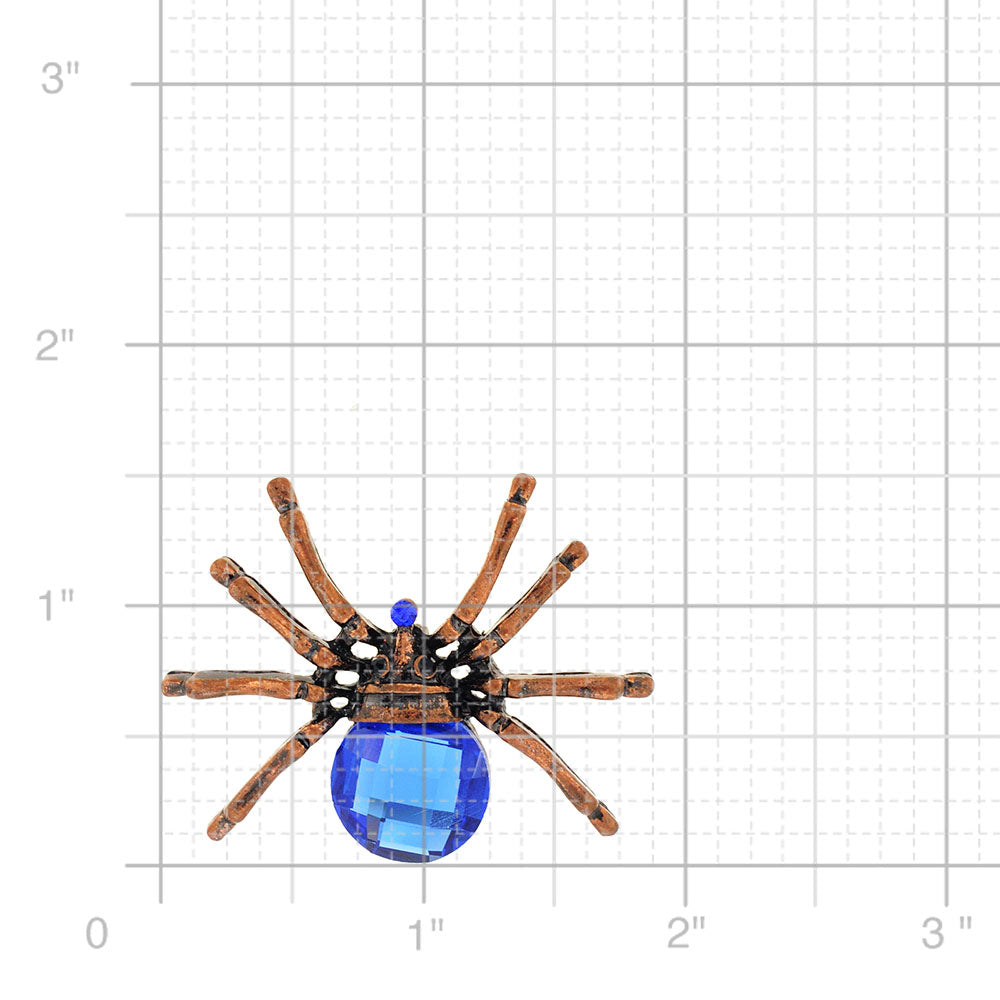 Vintage Style Sapphire Spider Pin Brooch