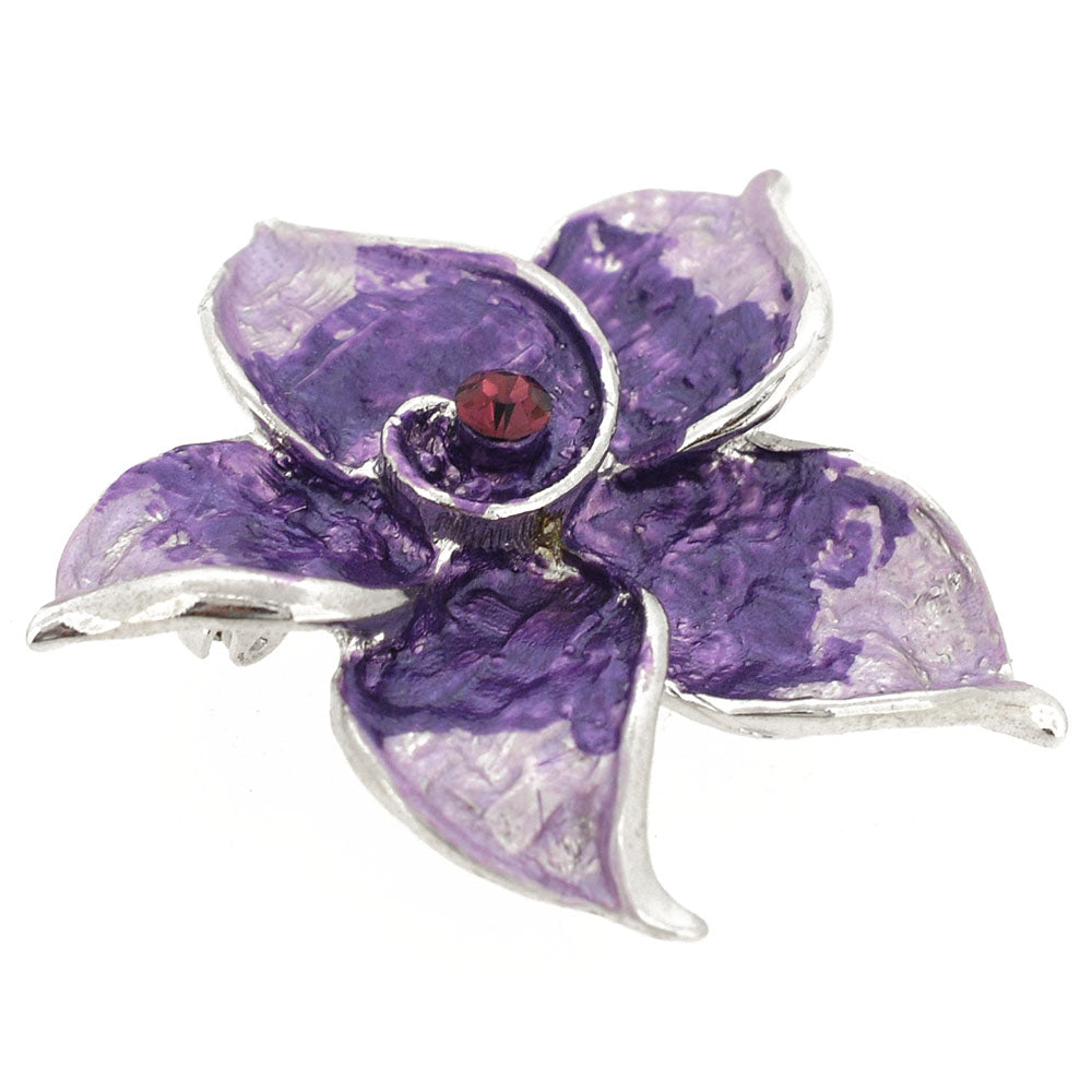 Purple Flower Pin Brooch