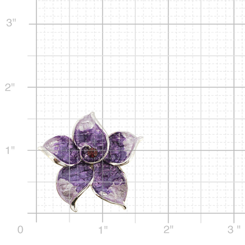 Purple Flower Pin Brooch