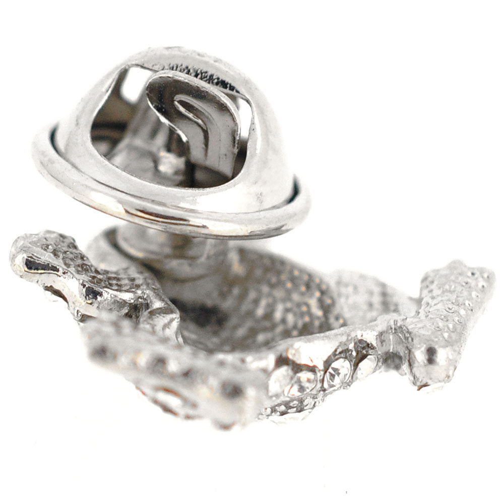 Fancy Silver Frog Lapel Pin