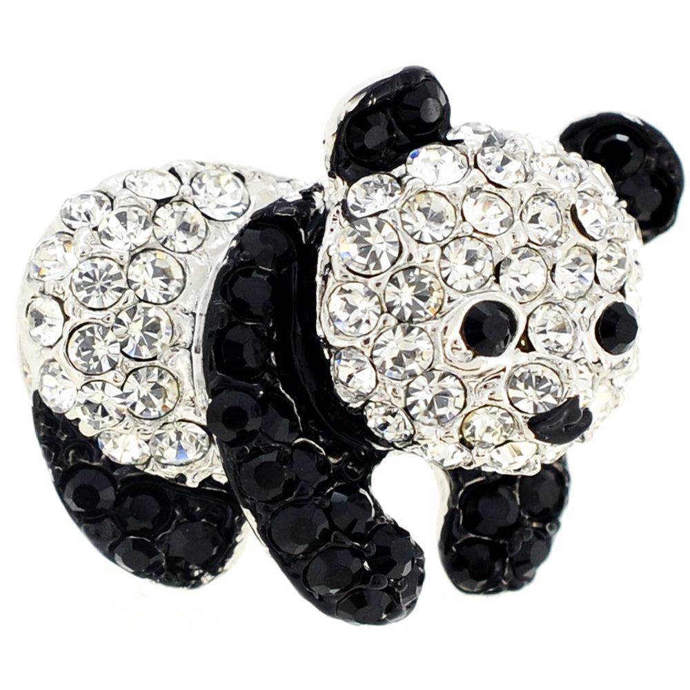 Crystal Panda Lapel Pin