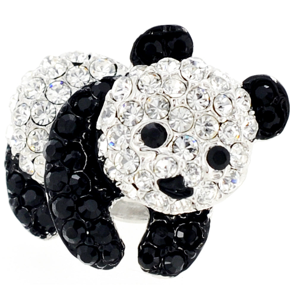 Crystal Panda Lapel Pin