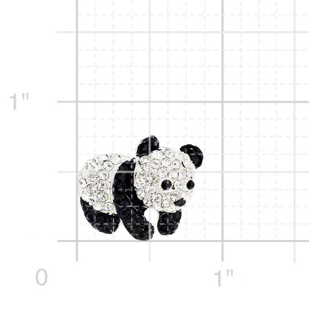 Crystal Panda Lapel Pin