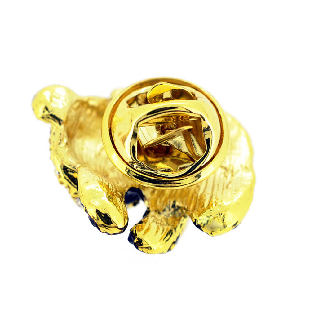 Golden Panda Crystal Lapel Pin