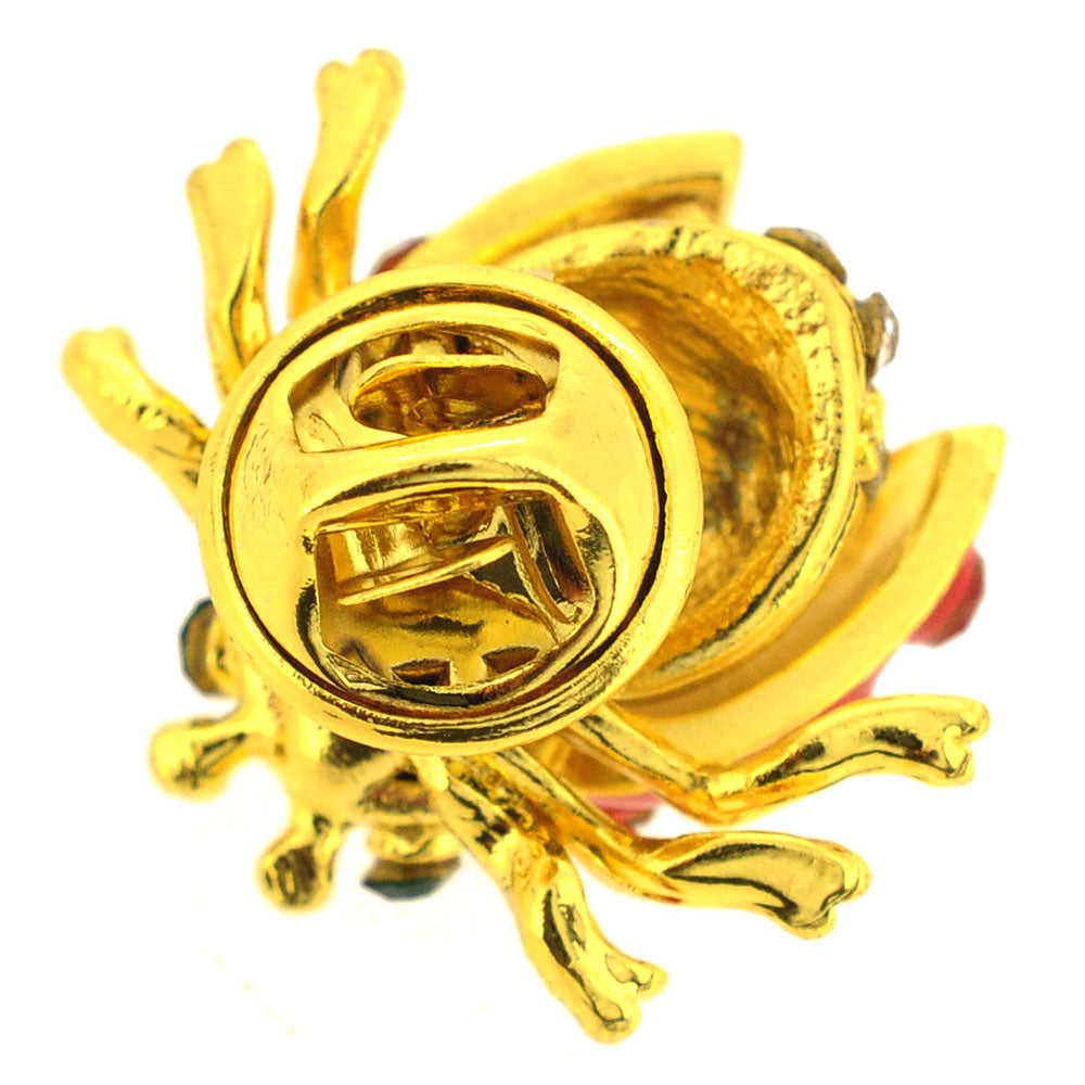 Red Ladybug Crystal Lapel Pin