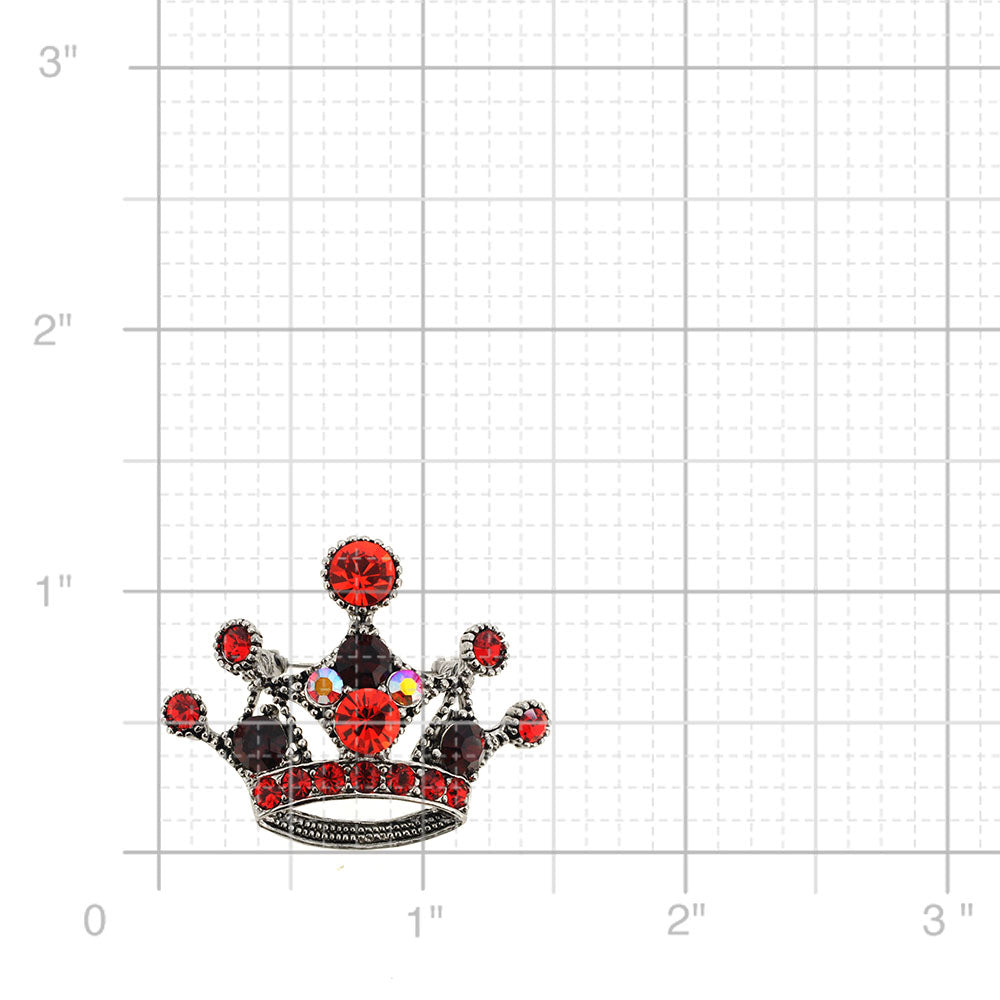 Red Crown Brooch Pin