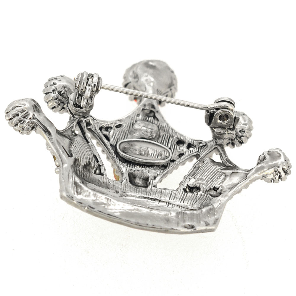 Red Crown Brooch Pin