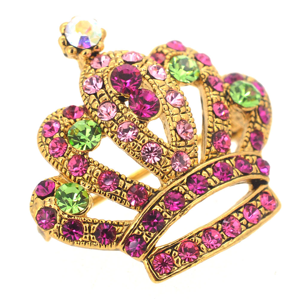 Princess Swarovski Crystal Crown Brooch And Pendant