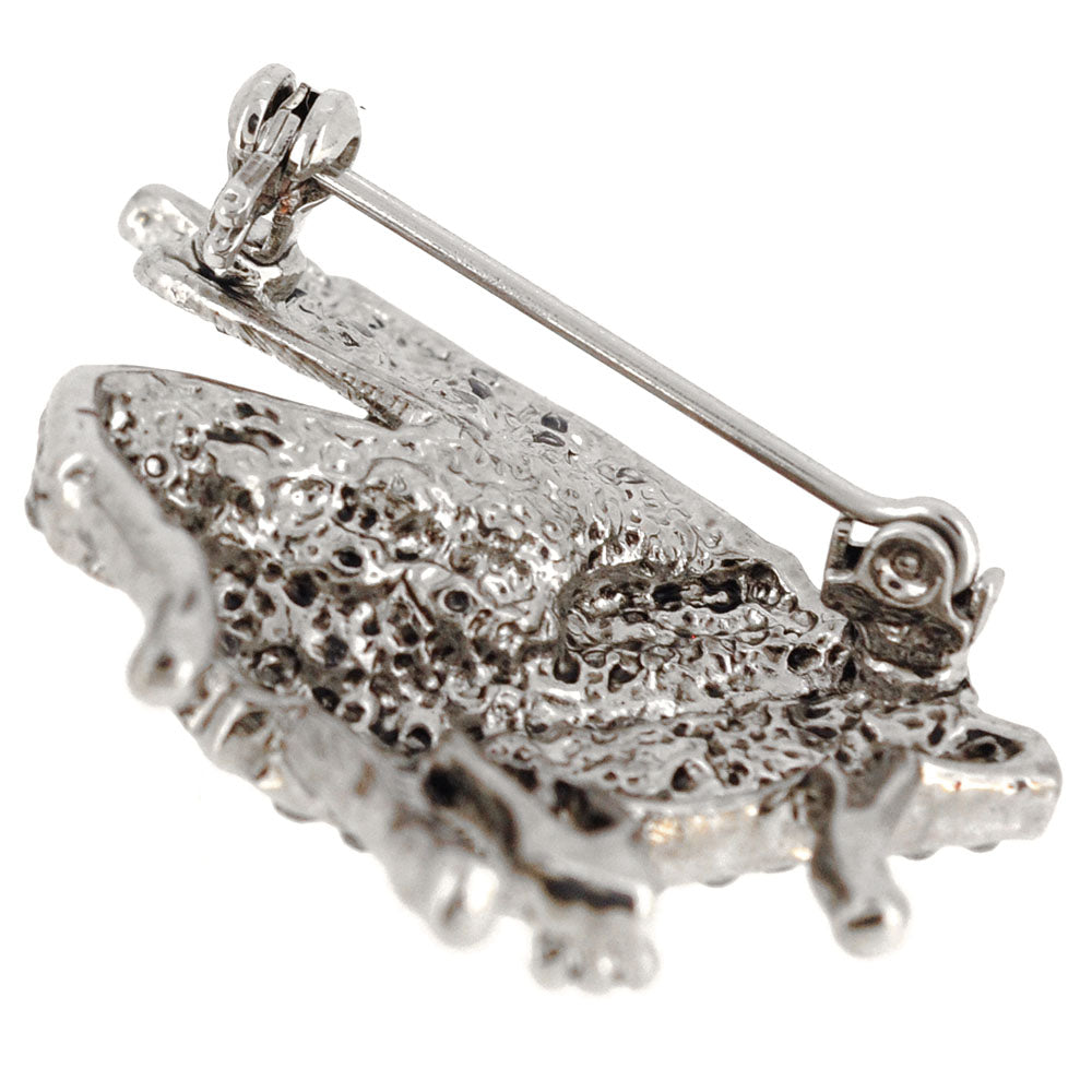 Shadow Black Piano Crystal Pin Brooch