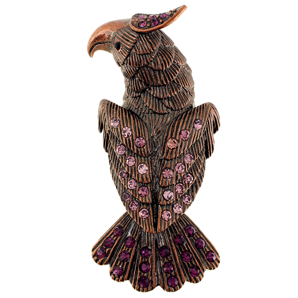 Purple Amethyst Eagle Pin Brooch
