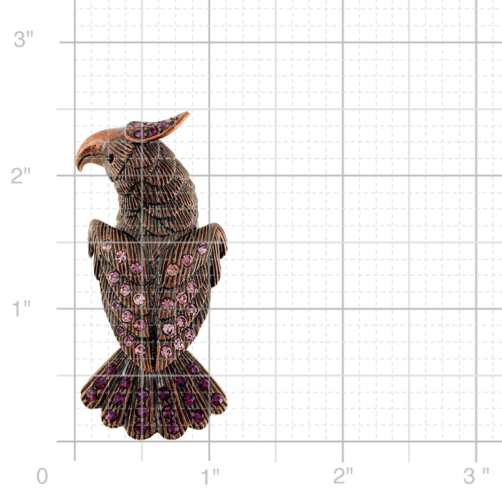 Purple Amethyst Eagle Pin Brooch