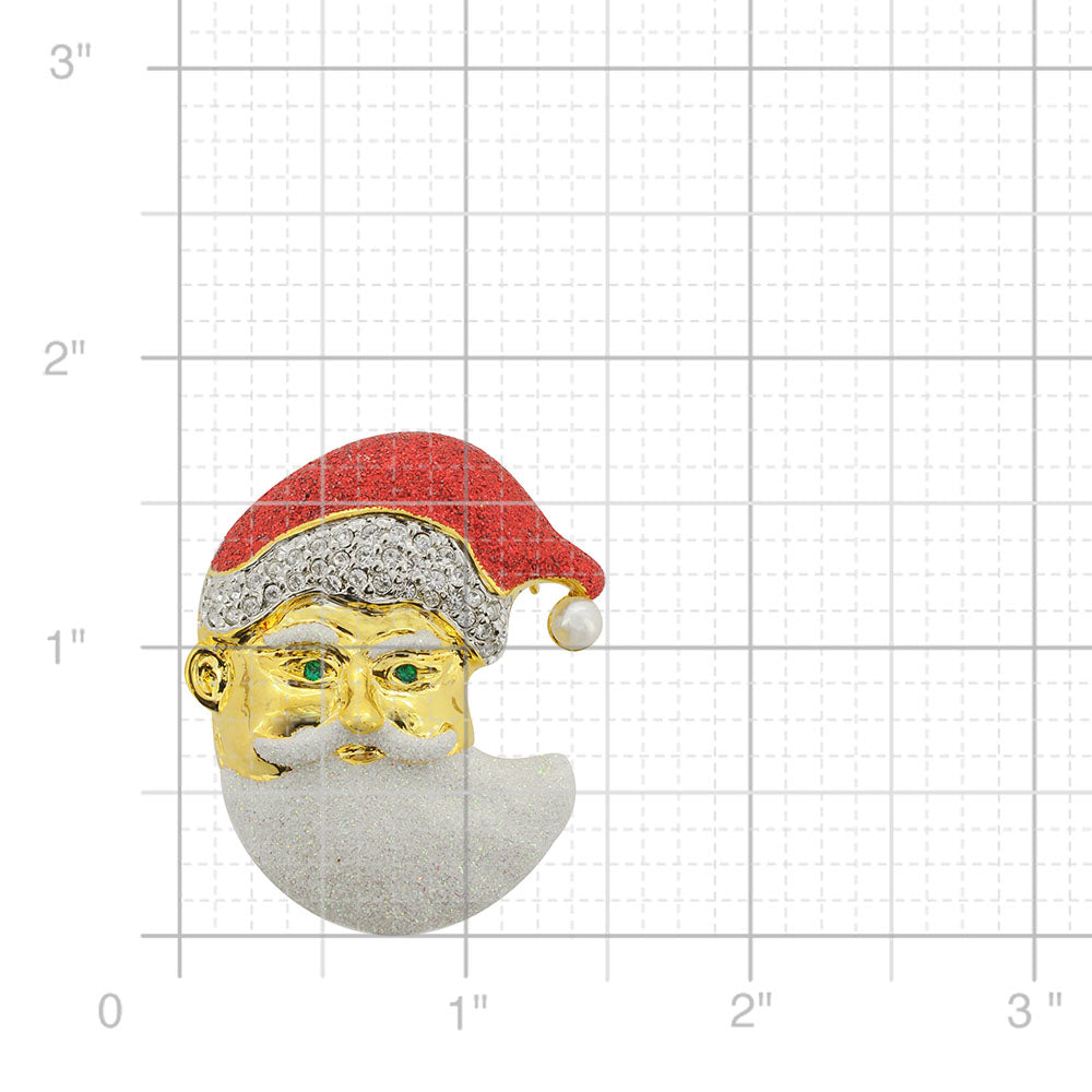 Golden Santa Claus Christmas Pin