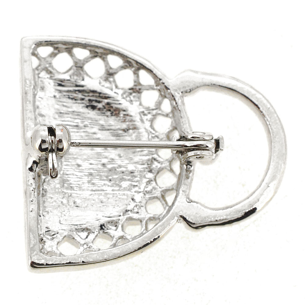 Crystal Lady Handbag Pin Brooch