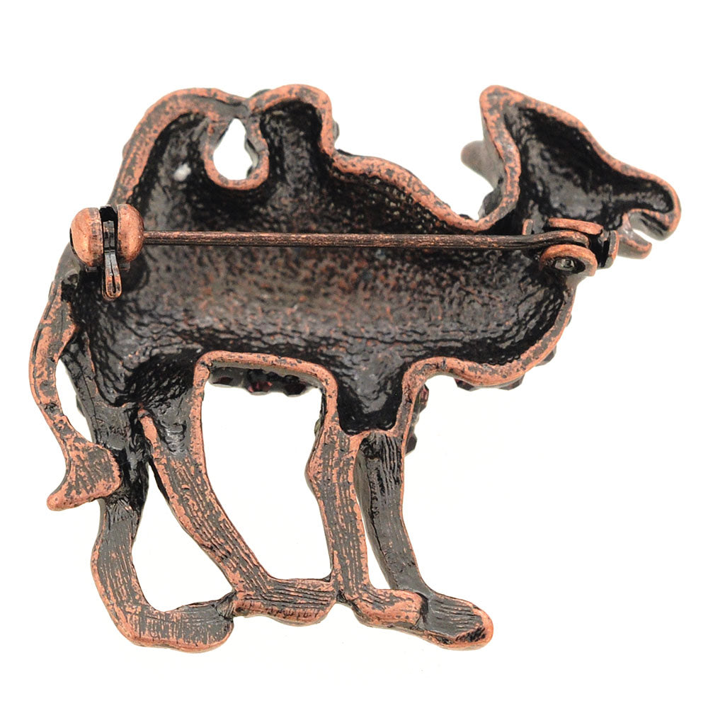 Amethyst Purple Camel Pin Brooch