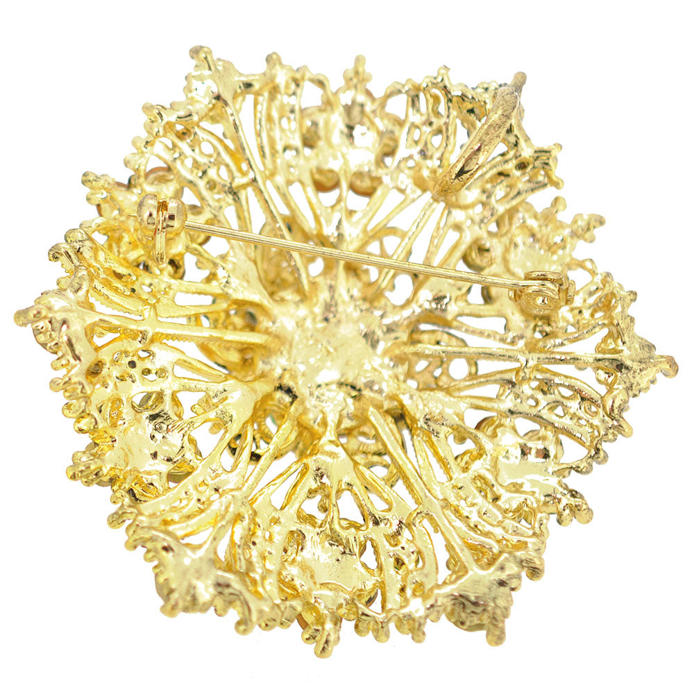 Colorized Crystal Flower Wedding Brooch/Pendant