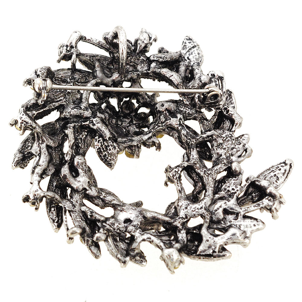 Crystal Bridal Flower Wedding Pin Brooch And Pendant