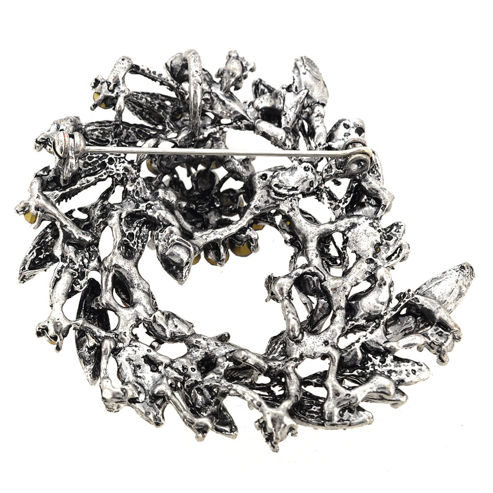 Amethyst Crystal Bridal Flower Wedding Brooch/Pendant