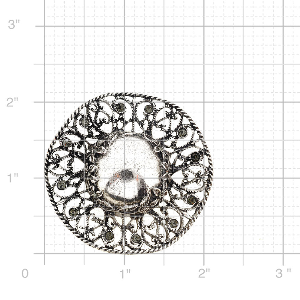 Vintage Style Ladies Silver Ladies Easter Bonnet Hat Brooch Pin