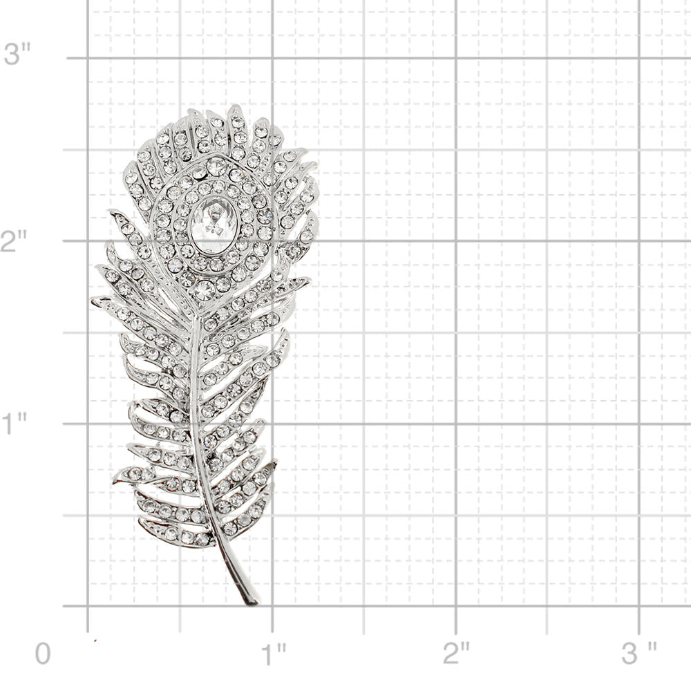 Peacock Feather Pin Brooch