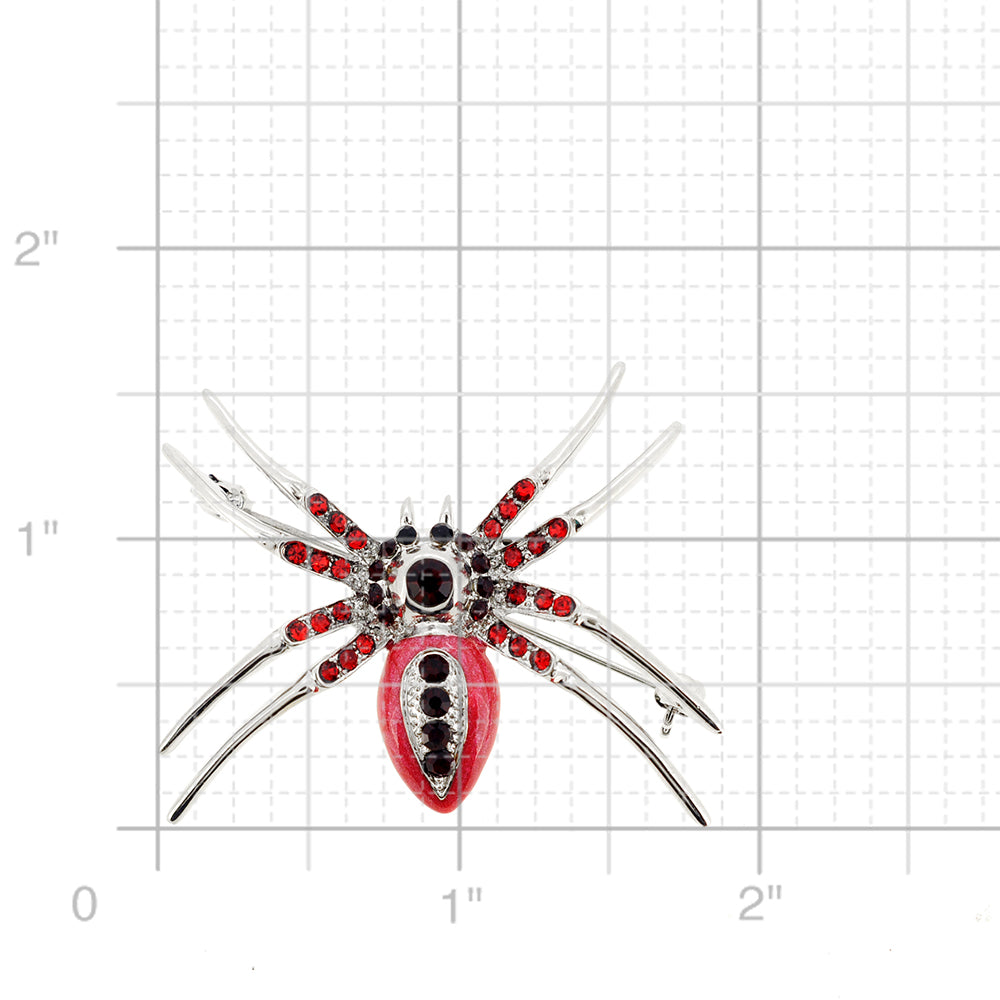 Red Belly Spider Pin Brooch