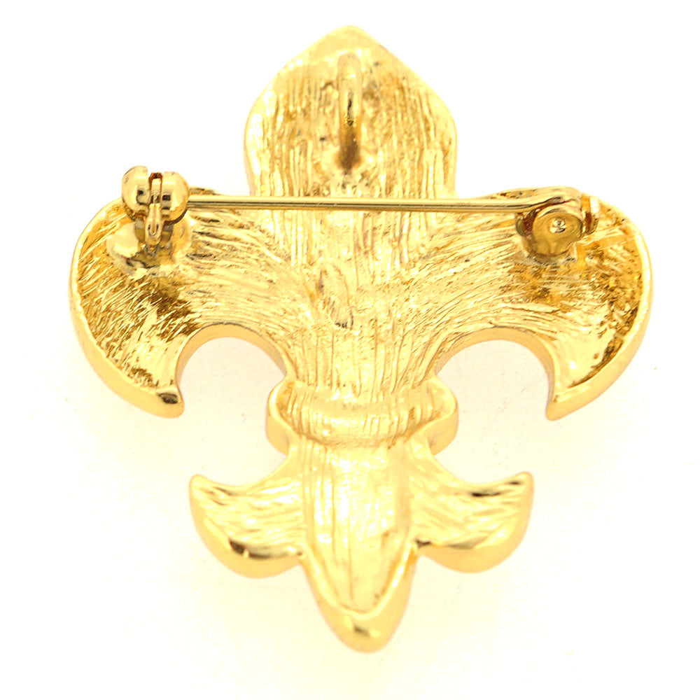 Golden Fleur-De-Lis Symbol Brooch/Pendant