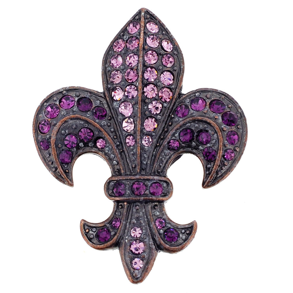 Purple Amethyst Fleur-De-Lis Crystal Brooch and Pendant – Fantasyard