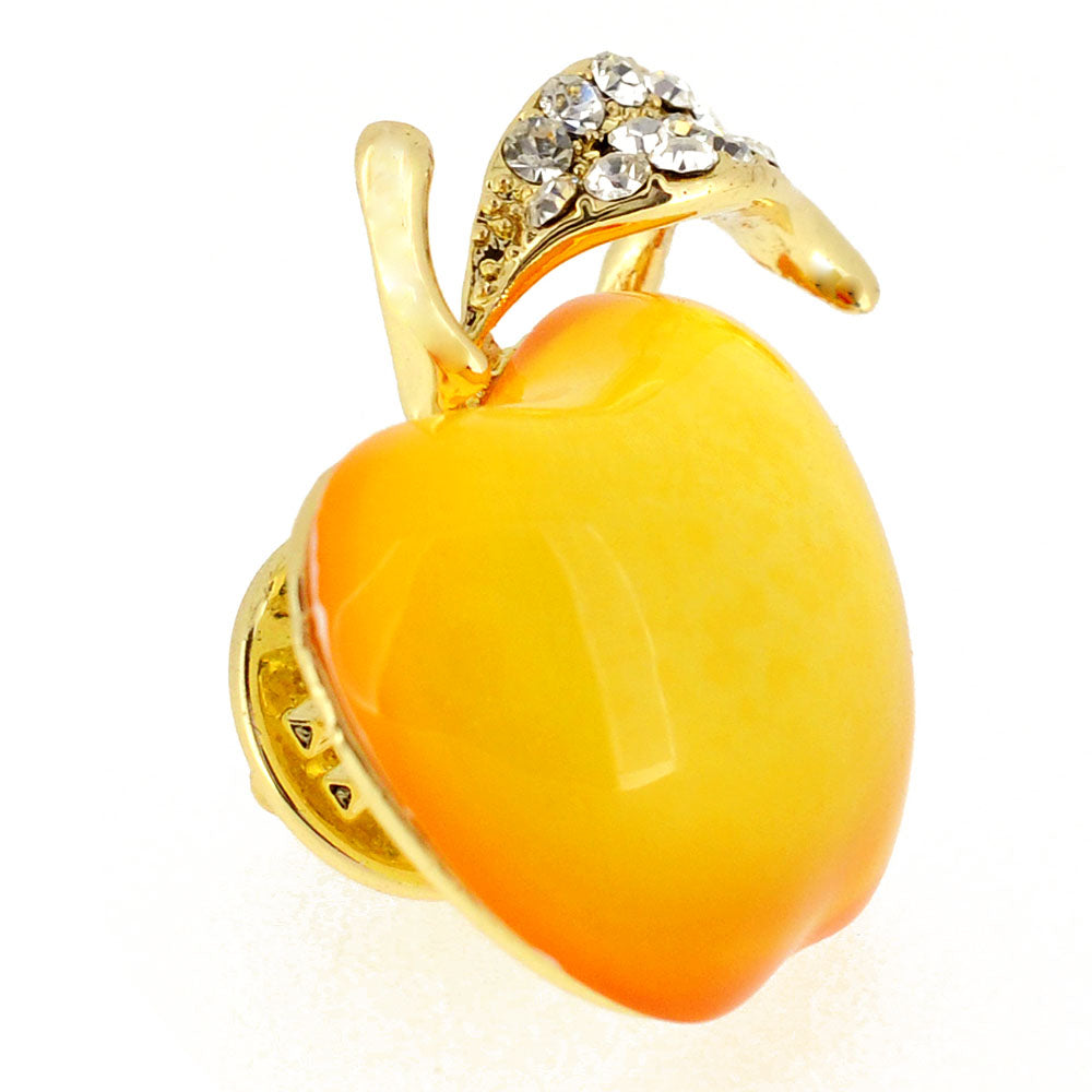 Yellow Teachers Apple Lapel Pin