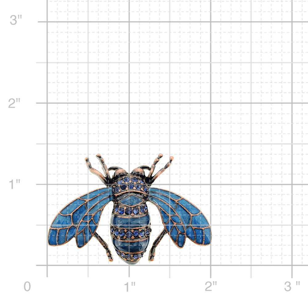 Sapphire Blue Honey Bee Pin