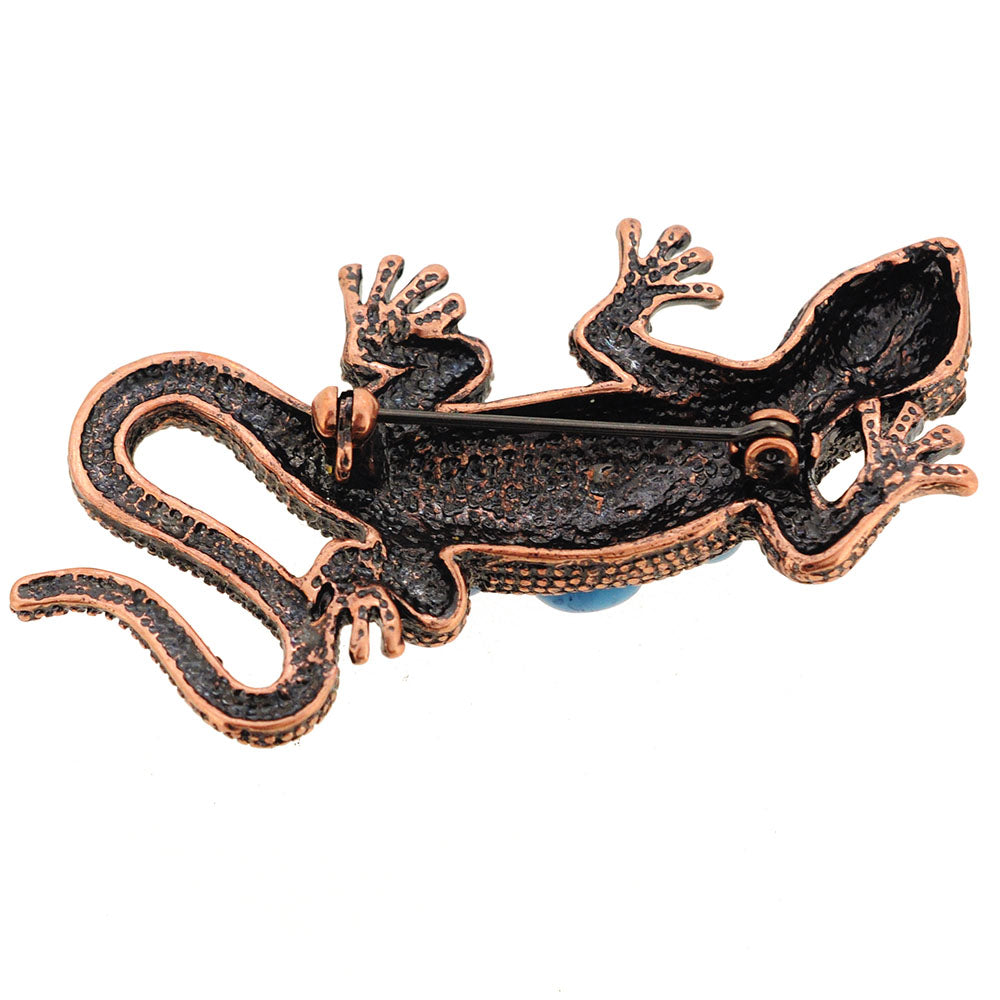 Vintage Style Amethyst Crystal Lizard Pin Brooch