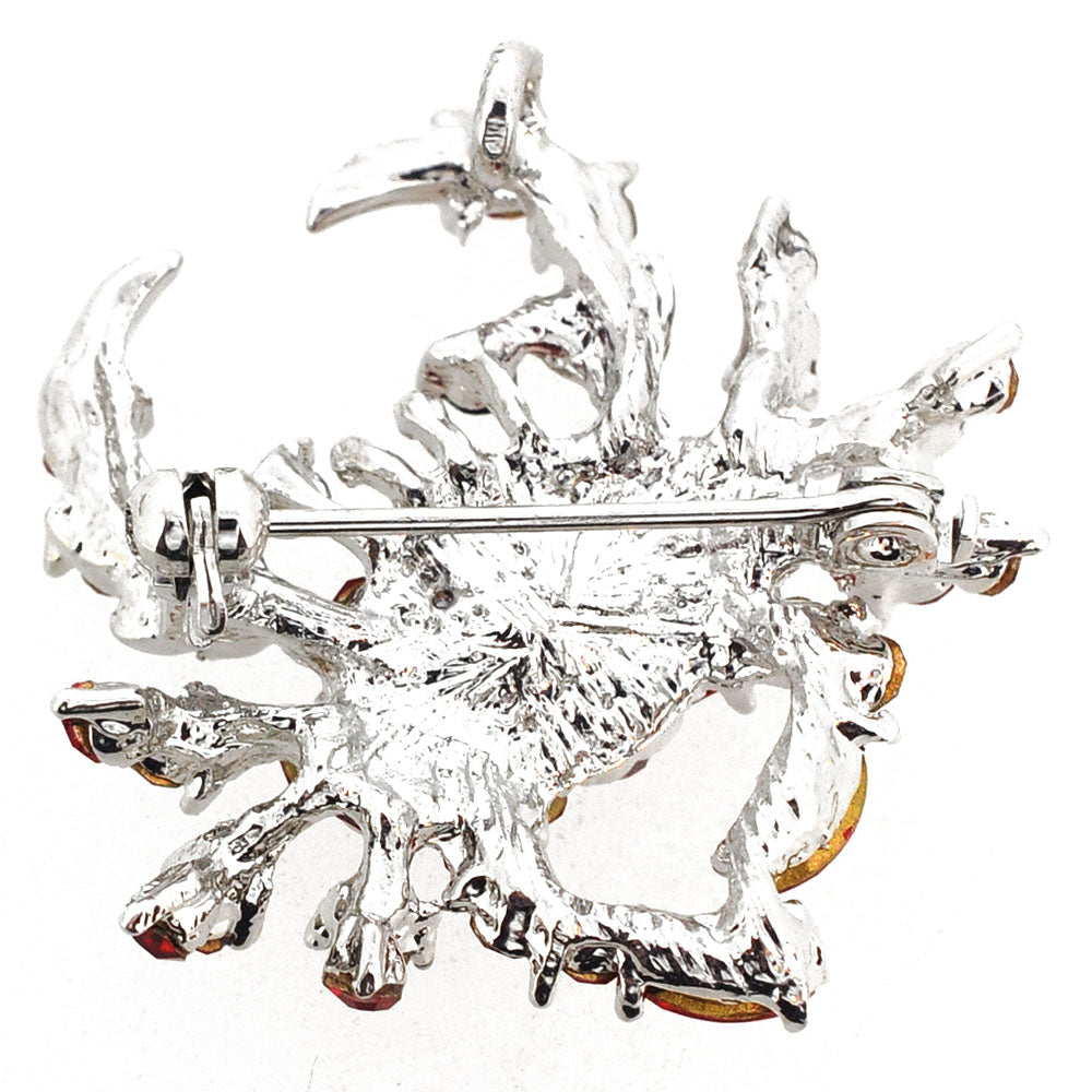 Red Crab Crystal Pin Brooch And Pendant